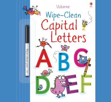 Wipe-Clean Capital Letters, книжка с писалка